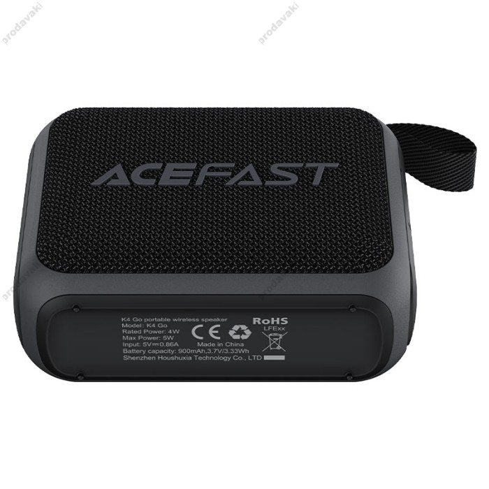 Портативна колонка Bluetooth ACEFAST K4 Go portable wireless speaker BT5.4 TWS 5W Black